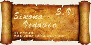 Simona Vidović vizit kartica